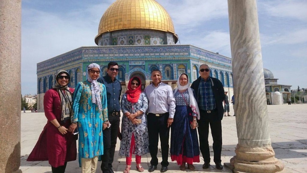 Seen here, celebrated Indian chef Samjeev Kapoor at the Al-Aqsa mosque in Jerusalem. (Photo Courtesy: Facebook/The Indian Hospice)